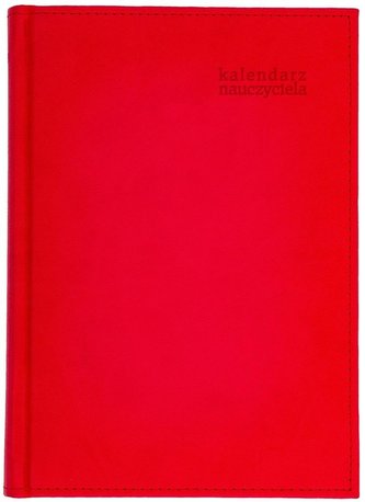 Kalendarz naucz. 2024/2025 B5 tyg. Vivella czerwo