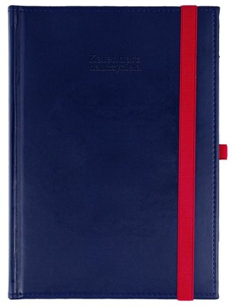 Kalendarz naucz. 2024/2025 A5 tyg. gumka granat