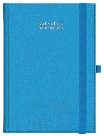 Kalendarz naucz. 2024/2025 A5 tyg. gumka niebieski