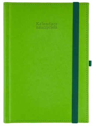 Kalendarz naucz. 2024/2025 A5 tyg. gumka seledyn