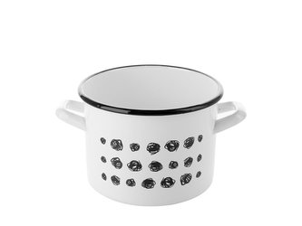 SMALTOVANÝ HRNEC 16CM 2,5L ASTERICO BÍLÝ B/P