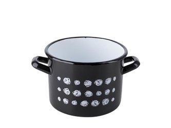 SMALTOVANÝ HRNEC 16CM 2,5L ASTERICO ČERNÝ B/P