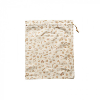 Pytlík Pebbly, NBA214, na chleba, org.bavlna, XL 45 x 50 cm, krémová/hnědá