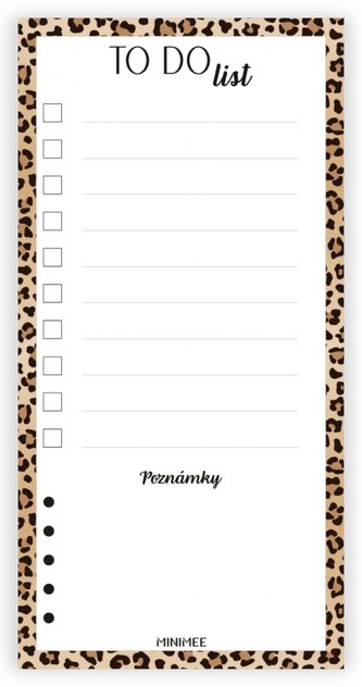 Trhací blok - TO DO LIST 90x180mm - leopard