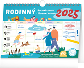 Kalendář 2025 nástěnný: Rodinný týdenní s háčkem, 30 × 21 cm