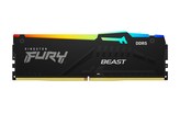 KINGSTON DIMM DDR5 16GB 6400MT/s CL32 Non-ECC FURY Beast RGB XMP, Černá