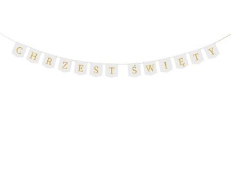 Baner Chrzest Święty biały 2m