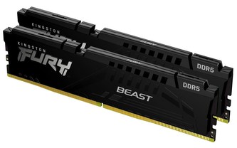 KINGSTON DIMM DDR5 16GB (Kit of 2) 6000MT/s CL30 ECC FURY Beast XMP Černá