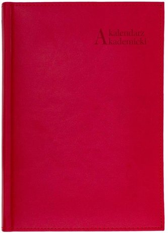 Kalendarz akademicki A5 tyg Nebraska czerwony