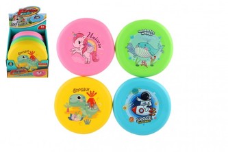 Létající/házecí talíř silikon 18cm 4 barvy 8ks v boxu