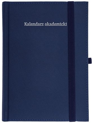 Kalendarz akademicki A5 tyg Cross z gumką granat