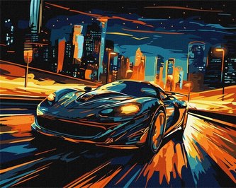 Malowanie po numerach - Nocne miasto 40x50cm