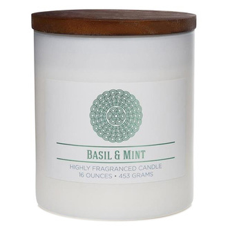 Svíčka dekorativní válec Colonial Candle, Bazalka a máta, 453 g