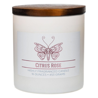 Svíčka dekorativní válec Colonial Candle, Citrusová růže, 453 g