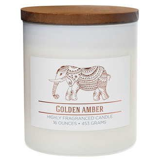 Svíčka dekorativní válec Colonial Candle, Zlatá ambra, 453 g