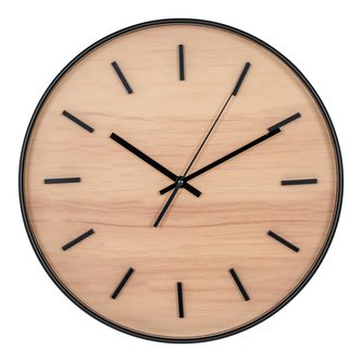 House Nordic Nástěnné hodiny CAMDEN černé, tichý chod 35 cm