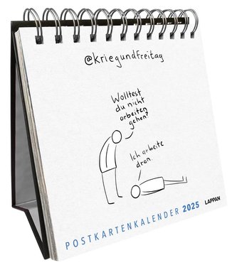 @kriegundfreitag Postkartenkalender 2025