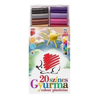 Modelína "Ježek", 20 barev, 400 g, ICO 7300003016