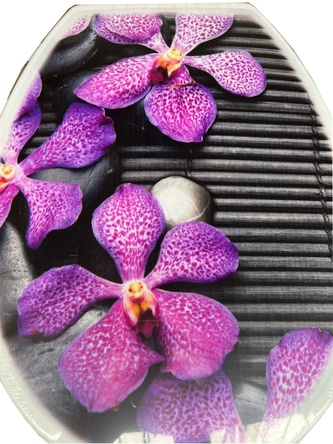 WC deska orchidej fialová žíhaná
