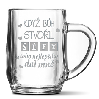 Půllitr Když Bůh stvořil šéfy: 0,5