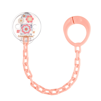 Canpol babies Řetízek na dudlík NEWBORN BABY růžový