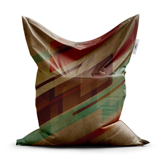 Sedací vak Hnědá abstrakce: 150x100 cm