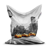 Sedací vak Žluté taxiky: 150x100 cm