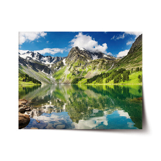 Plakát Odraz hor na jezeře: 90x60 cm