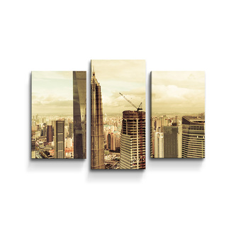 Obraz - 3-dílný Mrakodrapy 4: 75x50 cm