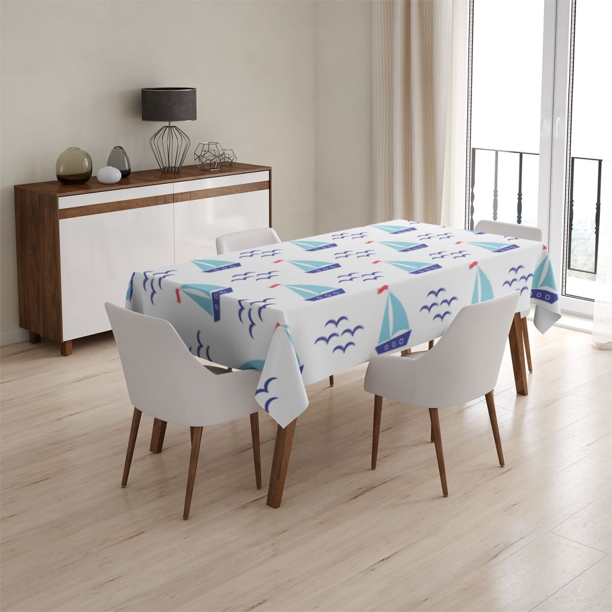 Ubrus Modré lodičky: 130x170 cm