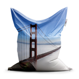 Sedací vak Golden Gate v mlze: 150x100 cm