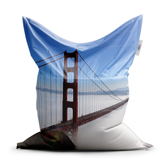 Sedací vak Golden Gate v mlze: 150x100 cm