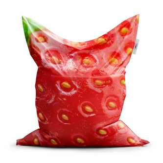 Sedací vak Detail jahody: 150x100 cm Sedací vak Detail jahody: 150x100 cm