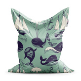 Sedací vak Velryby: 150x100 cm