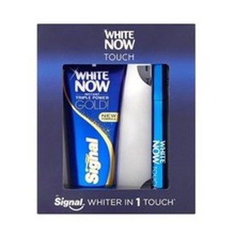 Signal Dárkové balení Bělicí zubní pasta White Now Gold (Instant Triple Power) 50 ml + Bělicí pero unisex