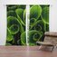 Závěs Zelené listy: 2ks 140x250cm