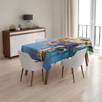 Ubrus Domky na pobřeží: 90x90 cm