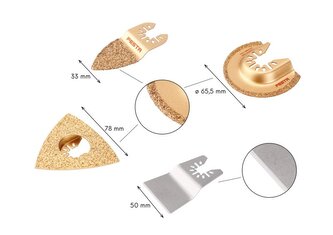 Sada nástrojů pro oscilační brusku FESTA 4ks