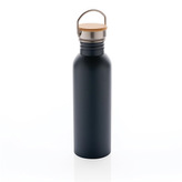 Nerezová láhev s bambusovým víčkem, 710ml, XD Design, modrá