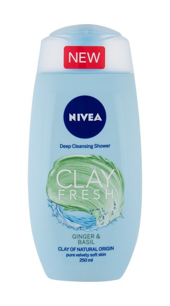 Nivea Svěží sprchový gel zázvor a bazalka (Clay Fresh Ginger & Basil) 250 ml woman