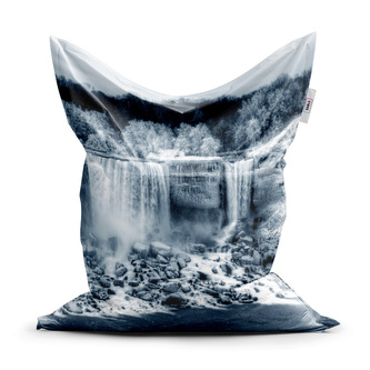 Sedací vak Černobílý vodopád: 150x100 cm