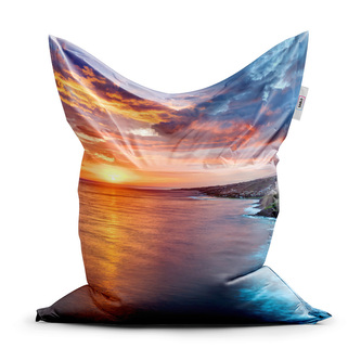 Sedací vak Západ slunce nad mořem: 150x100 cm Sedací vak Západ slunce nad mořem: 150x100 cm