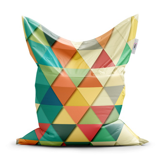 Sedací vak Trojúhelníky: 150x100 cm