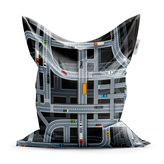 Sedací vak Dětská autodráha: 150x100 cm