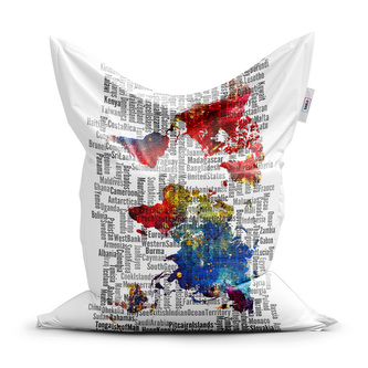 Sedací vak Jména států: 150x100 cm Sedací vak Jména států: 150x100 cm