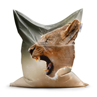 Sedací vak Rozzuřená lvice: 150x100 cm