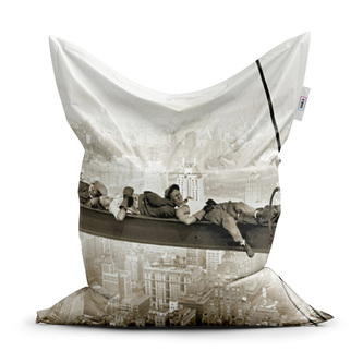 Sedací vak Ležící zedníci na traverze: 150x100 cm Sedací vak Ležící zedníci na traverze: 150x100 cm