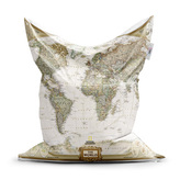 Sedací vak Mapa světa: 150x100 cm