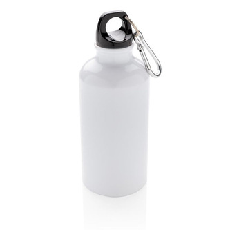 Outdoorová lahev s karabinou, 400ml, XD Design, bílá
