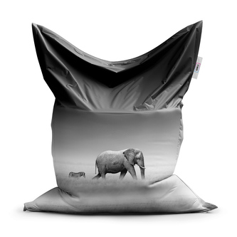 Sedací vak Slon a zebra: 150x100 cm Sedací vak Slon a zebra: 150x100 cm